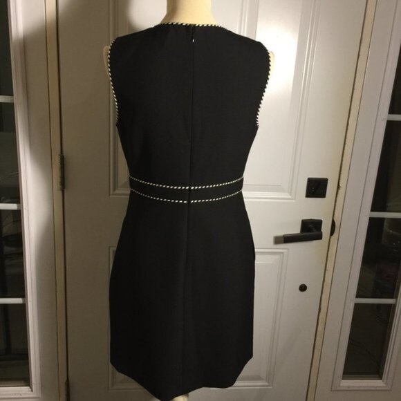 Diane Von Furstenberg Leelou Designer Shift Dress V Neck Black White… - Picture 5 of 9